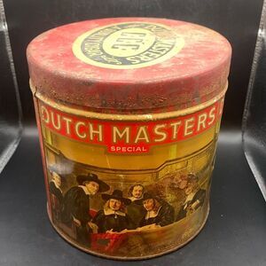 VINTAGE Advertising Empty DUTCH MASTERS SPECIAL Cigar Tin No 6